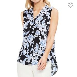 Vince Camuto Amalfi Breeze Exotic Floral-Print Blouse